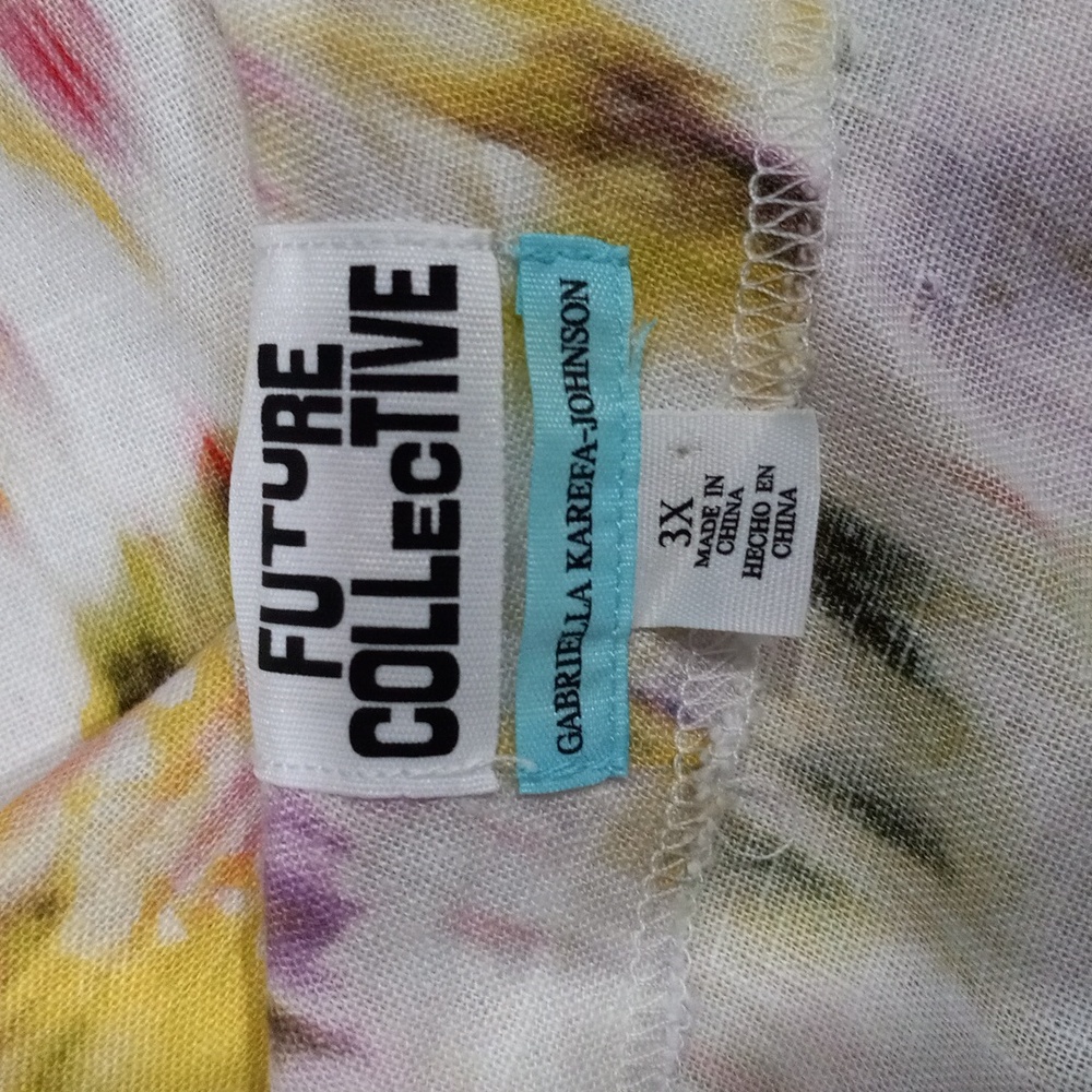 Future Collective Gabriella Karefa-Johnson Floral One Shoulder Midi Dress - Picture 11 of 12